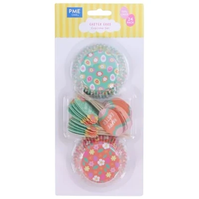 Image of PME Easter Cupcake Cases &amp; Toppers Set of 48 Eggs