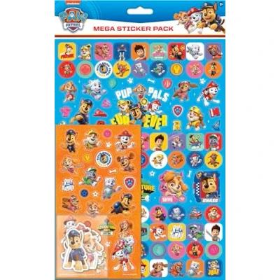Image of Paw Patrol Pup Pals Mega Sticker Pack Three Types of Stickers (Around 130 Total) Officially Licensed Product Reusable on Non Porous Surfaces For Boys and Girls, Age 3+ Great as Birthday Gift