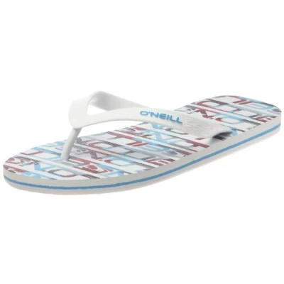 Image of O&#039;Neill Men&#039;s Neal White AOP Flip Flop 204505 8 UK, 42 EU