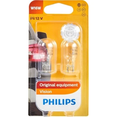 Image of 16890290 Light Bulbs PHILIPS 12067B2 12V 16W W16W, Wedge Base Lamp AUDI: A3 Hatchback, Sportback, A4 B8 Avant, VOLKSWAGEN: Golf 7, Sharan II