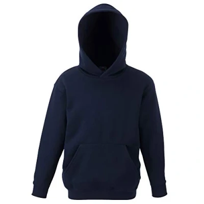 Image of Fruit of the Loom Kids&#039; Hooded Sweatshirt Blue M