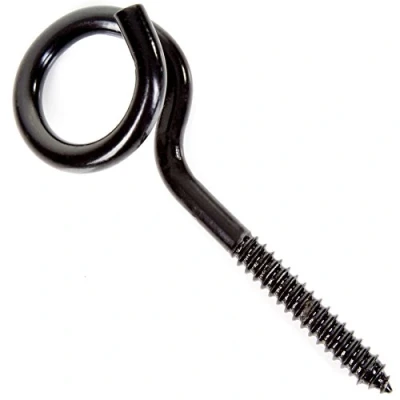 Image of Black Japanned 135mm Pigtail Swing Hammock Hook