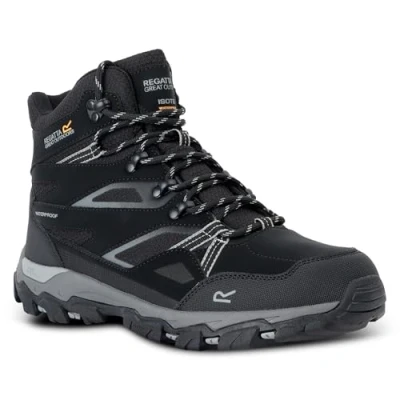 Image of Regatta Men&#039;s Breathable Holcombe Iii Walking Boots Black Granit, Size: UK 6.5