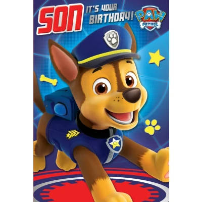 Image of Paw Patrol Son Pop Up Birthday Card