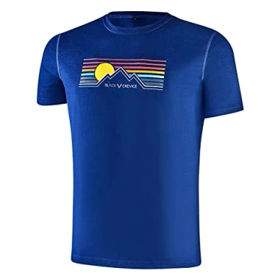 Image of Black Crevice Men&#039;s Herren Merino T Shirt, Blue, M