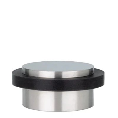Image of HERRAJES EVI I 203/35x19 B Door Stop, Stainless Steel Black Rubber, 35Ø x 20mm