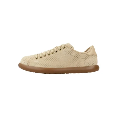 Image of Camper Perforated Botij Casual laceups, Women&#039;s, Size: 5, Mittelbeige Suede