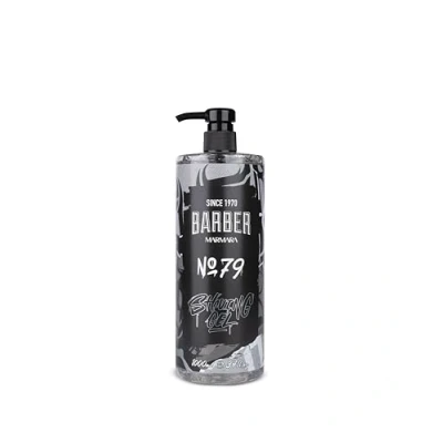 Image of BARBER MARMARA Men&#039;s Shaving Gel No. 79 Transparent 1000 ml Men Precise of Beard Contours Does Not Foam Cools The Skin with Pump Dispenser