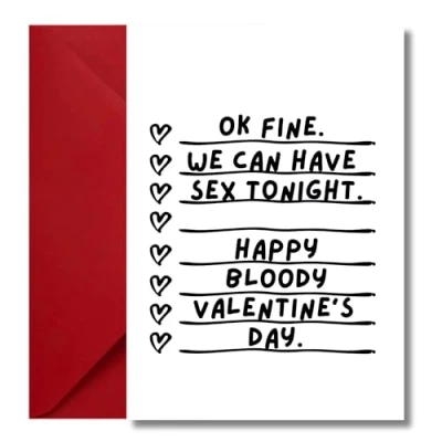 Image of Funny Happy Valentines Day Card For Him &amp; Her Anti Valentine Message