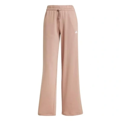 Image of adidas Women&#039;s Essentials Small Logo Feel Cozy Open Hem Pants, Warm Clay/White, XL