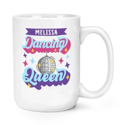 Image of Personalised Dancing Queen 15oz Large Mug Cup