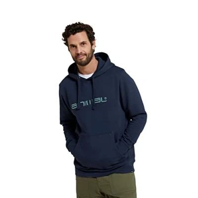 Image of Animal Driver Mens Organic Logo Hoodie Lightweight, Warm &amp; Cosy Pull Over Top with Adjustable Hood Best for Spring, Summer, Outdoors Everyday wear Navy