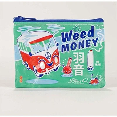 Image of Blue Q Weed Money Coin Purse