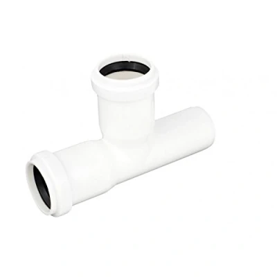 Image of Push Fit Equal Tee 32mm Waste Pipe T Piece Sewage Coupler Connector