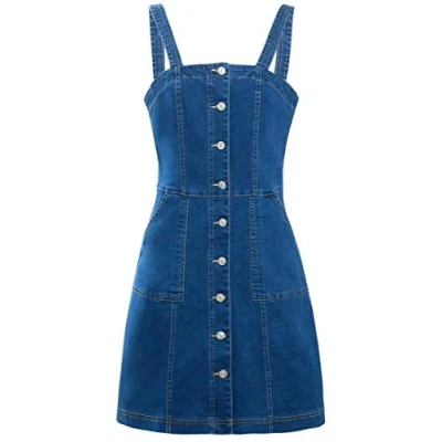Image of SS7 Womens Denim Pinafore Dress
