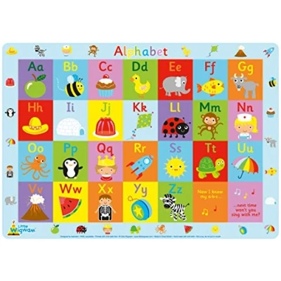 Image of Little Wigwam Alphabet Placemat Multicolour