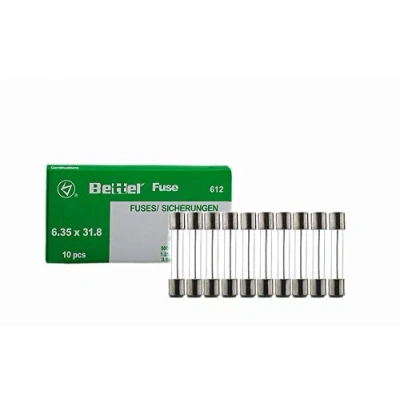 Image of Glass fuse, slow, type 612, 6.3 x 32 mm, 250 V, pack of 10