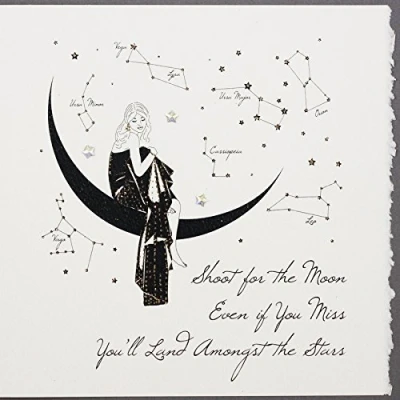 Image of Shoot For The Moon Handmade Open Greeting Card S14