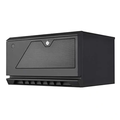 Image of SilverStone Technology SST CS381 v 1.2 Case Storage ATX Midi Tower Computer Case, Interior Black, Supports 8X 3.5 or 2.5 Inch Hot Swap Hard Drive Trays, Front Door Lockable, Black