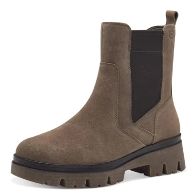 Image of Tamaris Comfort Women&#039;s Lace Boot Flat 8 85215 43 Fashion, Beige, 6.5 UK