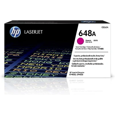 Image of HP CE263A 648A Original LaserJet Toner Cartridge, Magenta, Single Pack