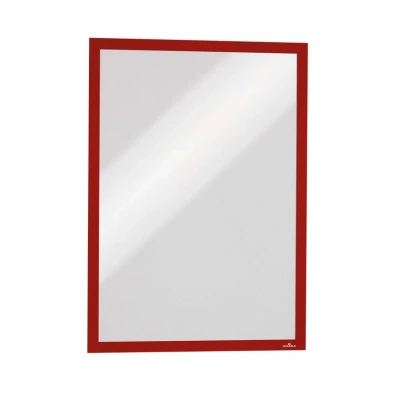 Image of Durable DURAFRAME Magnetic Frame A3 Format In Red Pack of 5 Frames Document for Professional Internal Signage