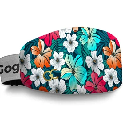 Image of GogglesCover: Protective ski and snowboard goggles cover, Tropical design