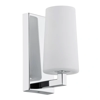 Image of Camelot Wall Lamp With Shade Chrome Base, Glass Opal Matt