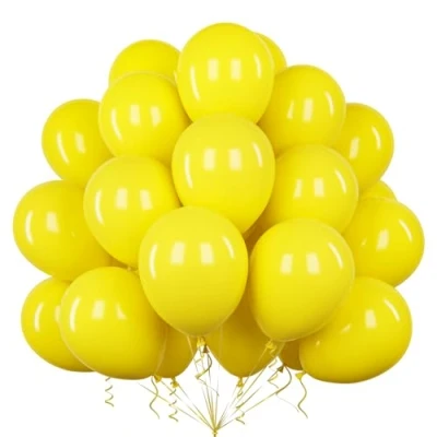 Image of Teselife Yellow Balloons, 50Pcs 12 Inch Matte Latex Balloon Arch Garland Kit Women Girls Birthday Wedding Proposal Anniversary Graduation Engagement Bridal Baby Shower Carnival Party Decoration
