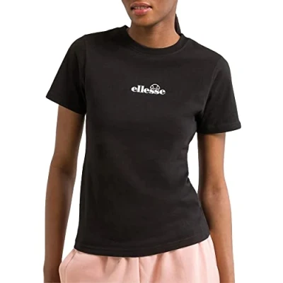Image of ellesse Womens Beckana Tee Black T Shirt, Black, 8 EU