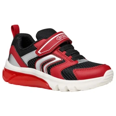 Image of Geox J CIBERDRON BOY C Sneaker, RED/Black, 6 UK Child
