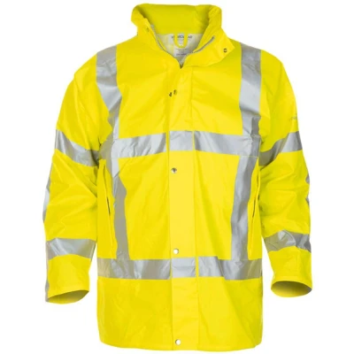 Image of Neer Multi Hydrosoft Flame Retardant Anti Static High Visibility Waterproof Parka Saturn Yellow Medium