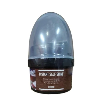 Image of Cherry Blossom Shoe Polish Shines, Nourishes &amp; Protects With Carnauba Wax Available In All Styles Preventing Footwear From Cracking Traditional Colours (Instant Self Shine Brown 60ml)