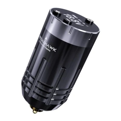 Image of Arenahwak Wireless Battery Tattoo Power Supply Rechargeable USB Digital Display RCA Connection for Machine