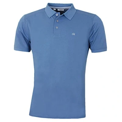 Image of Calvin Klein Mens Campus Polo Shirt Denim Blue XXL