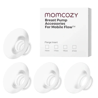 Image of Momcozy Mobile Flow M9 Upgrade 15/17/19/21mm Flange Insert, Original Breast Pump Replacement Accessories, 4PC (15/17/19/21mm)