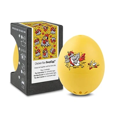 Image of Brainstream Chicken Run BeepEgg, Singing and Floating Timer for Boiling Perfect Soft, Medium Eggs, Plays 3 Melodies Degree of Hardness, Multicolor, Normal