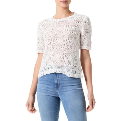 Image of ONLY Women&#039;s Onlbeach 2/4 Pullover Nca KNT Knitted Jumper, White, XL