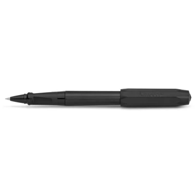 Image of Kaweco PERKEO Rollerball Pen All Black I Gel with Refill for School Beginner Roller Ergonomic Grip Comfortable Writing Interchangeable 15.5 cm