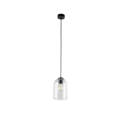 Image of Molly Slim Pendant Ceiling Light Black 1xE27
