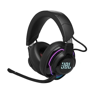 Image of JBL Quantum 910 Wireless Bluetooth Gaming Headset with Noise Cancelling Technology, Play and Charge Features Boom Microphone, Black