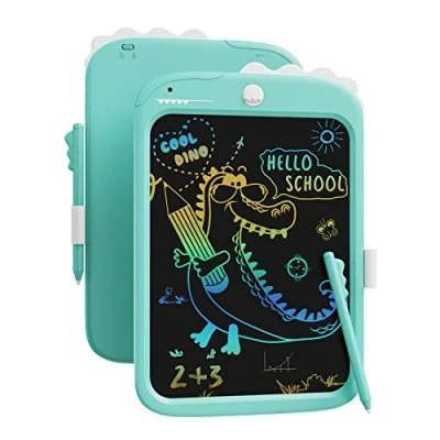 Image of Kikapabi LCD Writing Tablet,10 inch Doodle Board Drawing Pad Tablet with Lock Function, Erasable, Portable, Educational Learning Unicorn Toy Gifts for 3 4 5 6 7 8 9 Years Old Girls Toddlers (Blue)