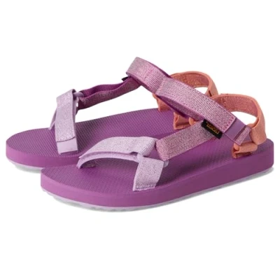 Image of Teva Original Universal Metallic Walking sandals for kids, Size: 11K, Pink/purple Textile