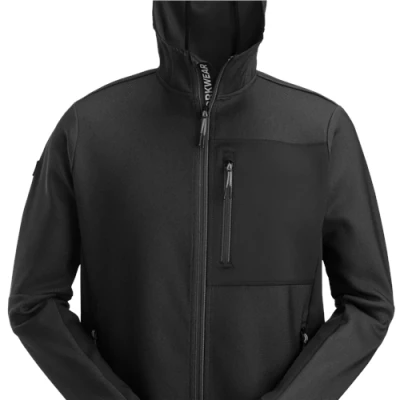 Image of Snickers FlexiWork Full Zip Midlayer Hoodie Black/Black L