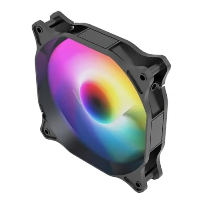 Image of Vida Pulsar 12cm ARGB Fan for EOS And TEMPEST Cases, 9 LEDs, Hydraulic Bearing, 1200 RPM, 4 pin (Daisy Chain Header), Black