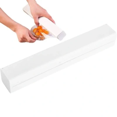 Image of Cling Film Cutter, Magnetic Wrap Dispenser Food Cutter Tin Aluminum Foil for Kitchen