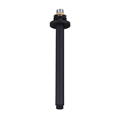 Image of Keenware KSA 184 Round Overhead 250mm Brass Shower Head Ceiling Outlet Arm Black