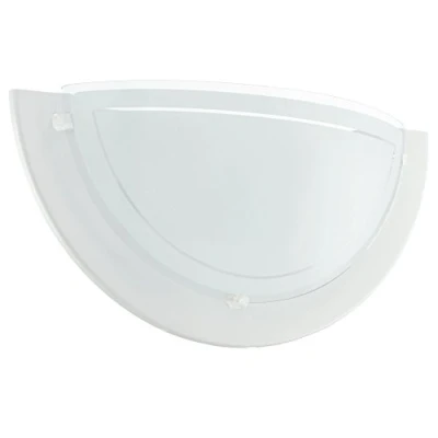 Image of Eglo Planet 1 Wall Lamp, White Steel and Clear Glass Light, Living Room Hall Lighting, E27 Socket