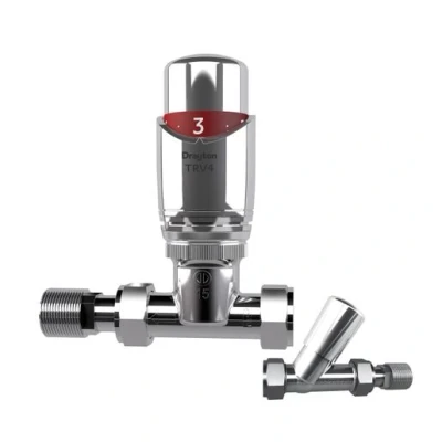 Image of Drayton Chrome TRV4 15mm Straight with Lockshield 07 05 175 0175