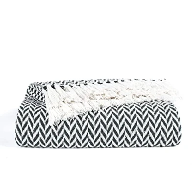 Image of EHC Throws for Sofas Large, Bed Double Sofa Settee Couch,150 x 200cm, Black